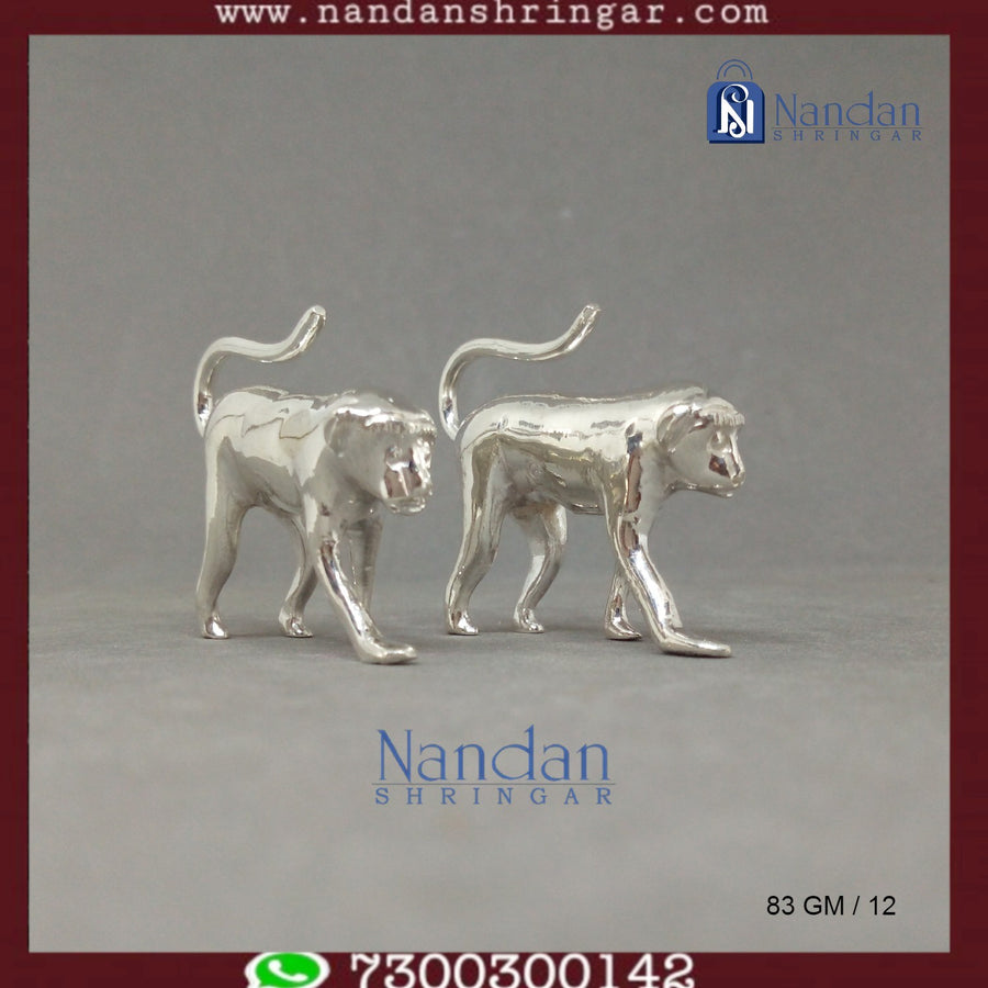 Monkey Fine Silver - One Pair