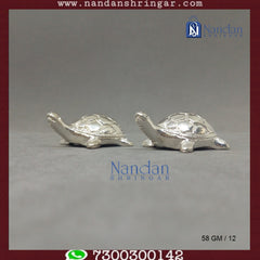 Tortoise Fine Silver - One Pair
