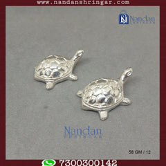 Tortoise Fine Silver - One Pair