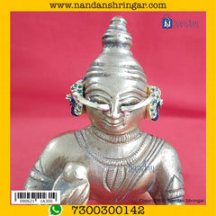 MayuraKrit Kundal - Silver (Panna)