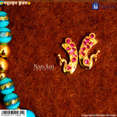 MayuraKrit Kundal - Silver (Manek)