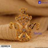 Tipara Folding Silver Heera 4-in-1 Shringar jewelry set by Nandanshringars, featuring intricate silver designs and folding tips.