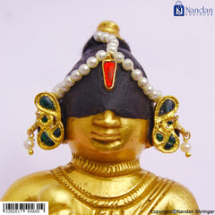 Jadaau MayuraKrit Kundal - Panna (Silver)