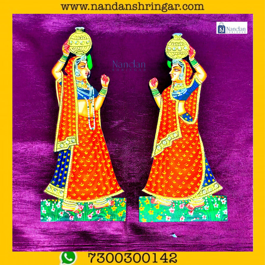Gopi Matki Pair - Orange (Kesariya)