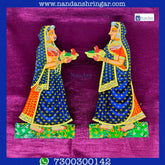Blue Gopi Thaali Pair by Nandan Shringa, featuring intricate designs and traditional craftsmanship.