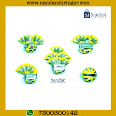 Silver Zari Paag Set - Yellow (Pack of 5) - nandanshringar
