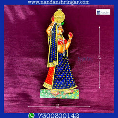 Blue Gopi Matki pair by nandanshringars, featuring intricate designs and traditional craftsmanship.