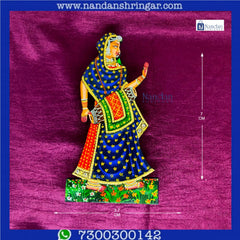 Blue Gopii Dholki Pair by nandanshringars, featuring intricate designs and traditional craftsmanship.