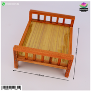 Nandan Shringar Wooden Shaiya Ji, 9-inch traditional handcrafted wooden ornament for home decor and spiritual use