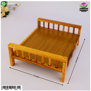 10-inch wooden Shaiya Ji by Nandan Shringar, showcasing intricate carved design on polished wooden surface.