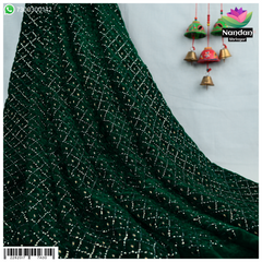 Velvet Choras Kaam Vastra - Dark Green