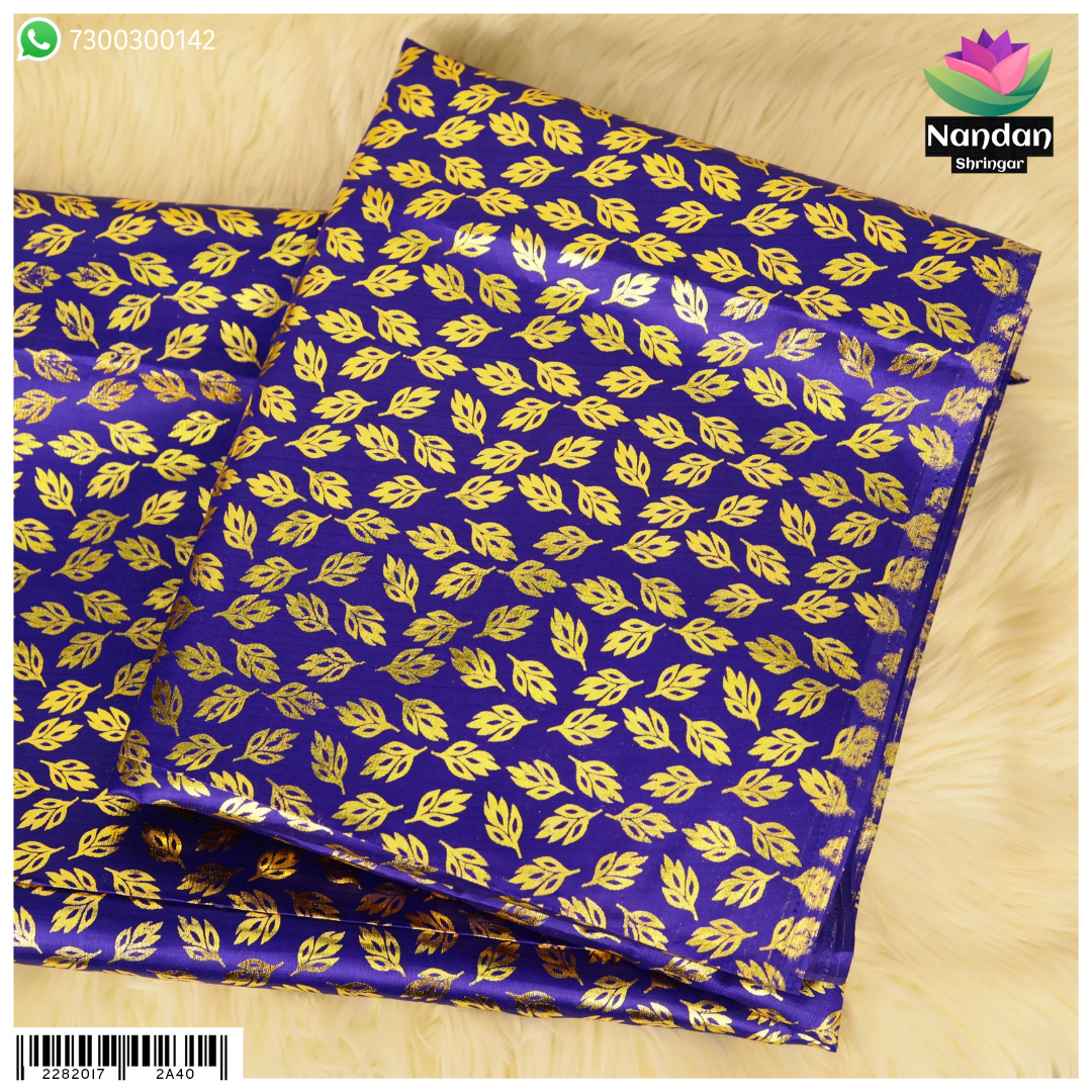 Reshmi Chapa Vastra - Dark Blue