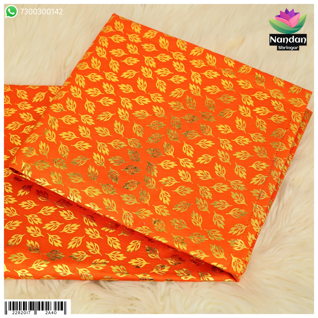 Reshmi Chapa Vastra - Orange