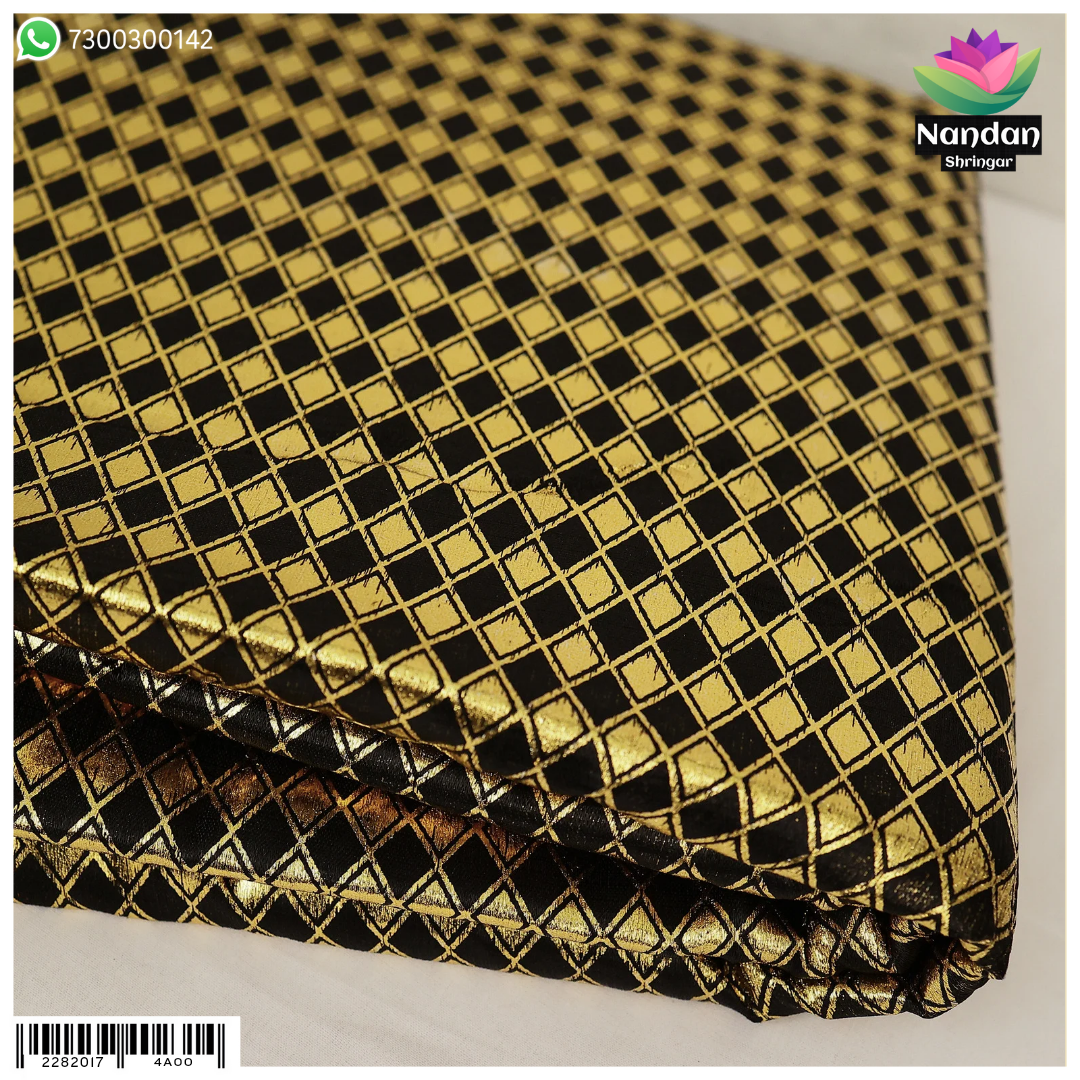 Choras Zari Chap Vastra - Black
