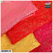 Red Khinkhab Chapa Vastra by Nandan Shringar featuring intricate traditional fabric design and vibrant color.