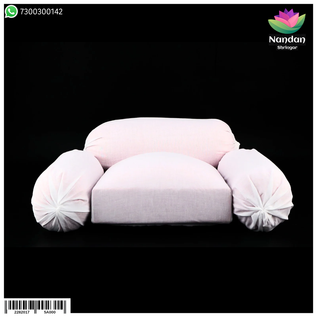 Nandanshringars Gaadi Takiya 10x10 inch decorative pillow with traditional design, soft fabric, perfect for home decor.