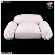 Nandanshringars Gaadi Takiya 12 Inch decorative pillow with traditional patterns in a cozy living room setting.