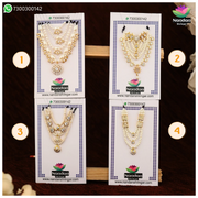 Heera Moti Haar & Mala Combo - Silver