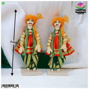 Nandanshringars cloth gop set, one pair of 6-inch traditional jewelry with intricate detailing, displayed on a white background.