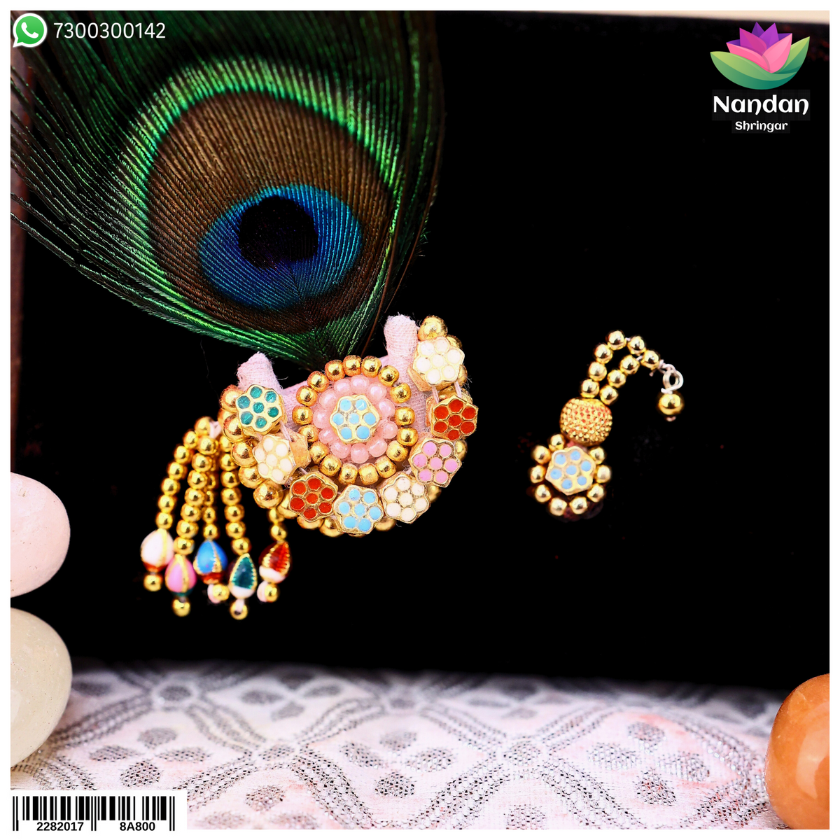 Meenakari Pachrangi Chandrika And Soneri Shishfool