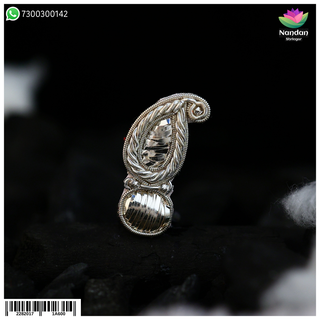 Ruperi Zari Shishfool - (Silver)