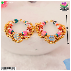 Meenakari Pachrangi Nupur - Silver