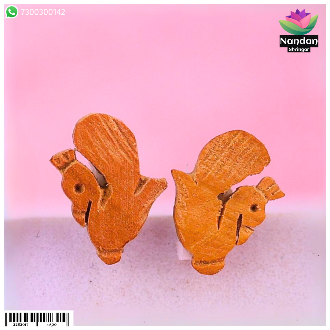 Chandan Mayurakrit Kundal - Size 2 For 1 To 2 No. Swaroop