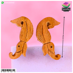Chandan Makrakrit Kundal - Size 4 For 4 To 6 No. Swaroop