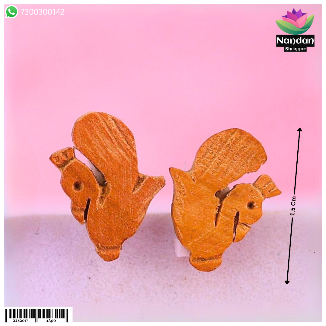 Chandan Mayurakrit Kundal - Size 2 For 1 To 2 No. Swaroop