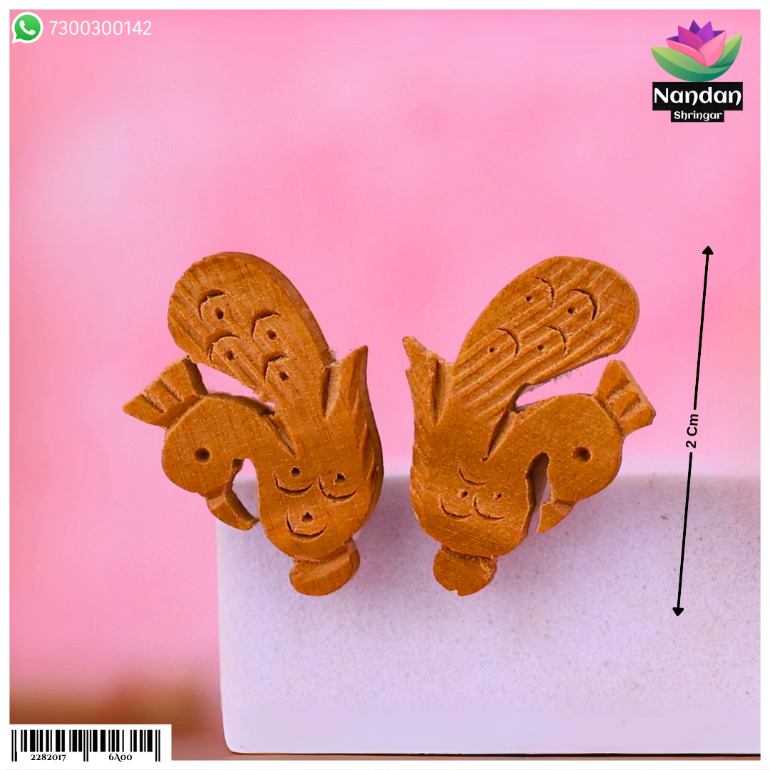Chandan Mayurakrit Kundal - Size 4 For 5 To 6 No. Swaroop