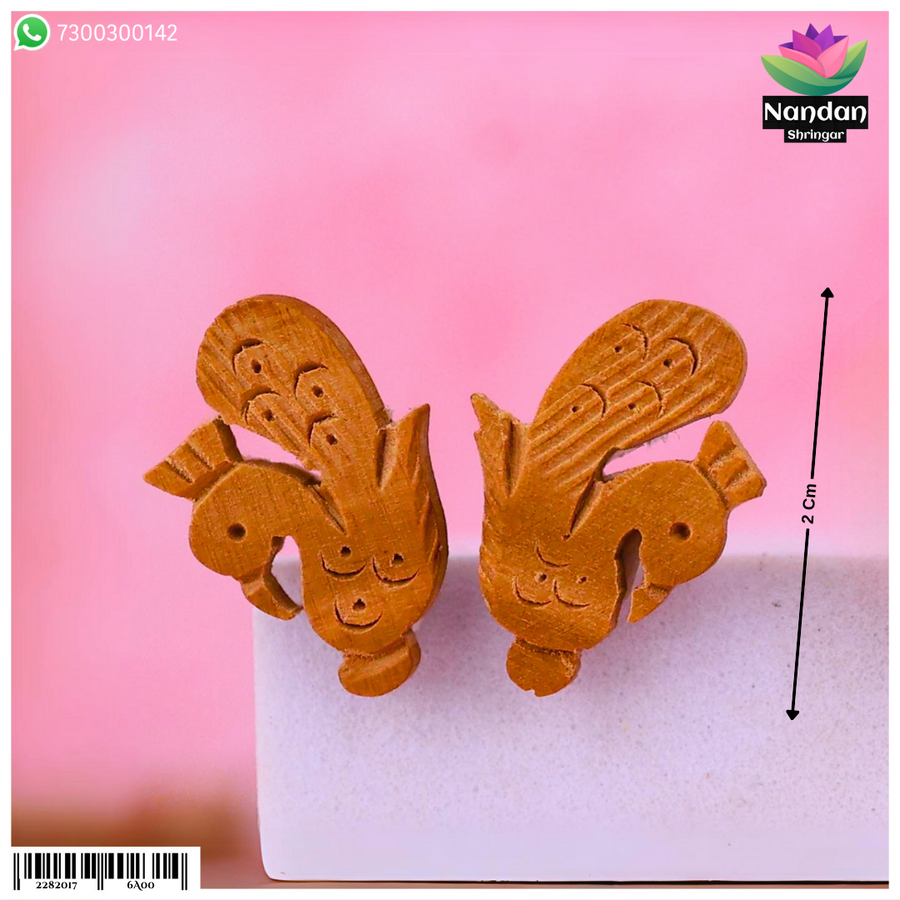 Chandan Mayurakrit Kundal - Size 4 For 5 To 6 No. Swaroop