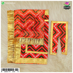 Bandhani Chira Odhni - Red