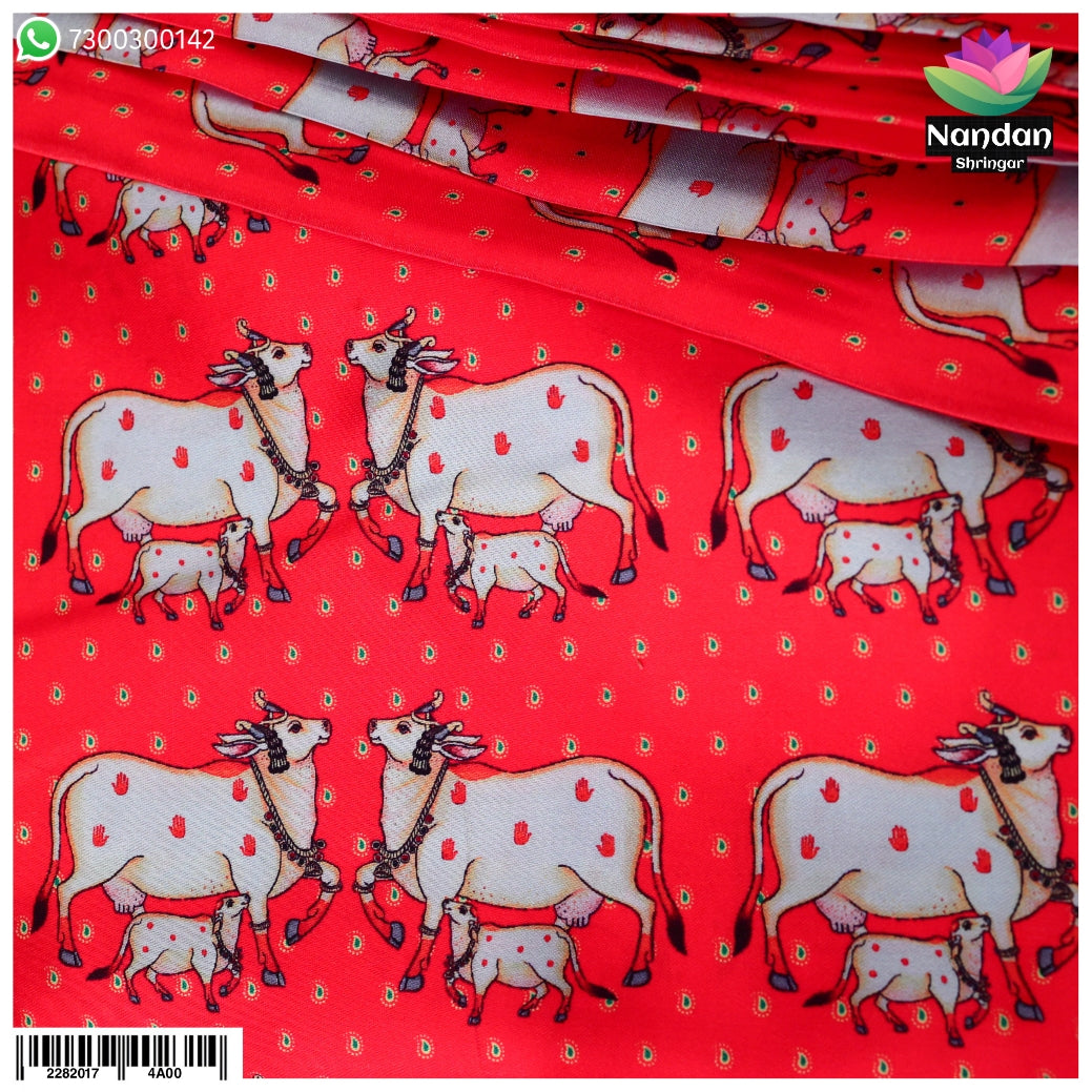 Cow Print Vastra  ( Red )