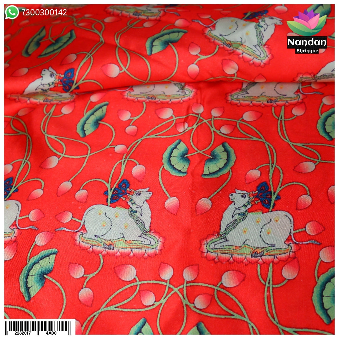 Cow Print Vastra  ( Red )