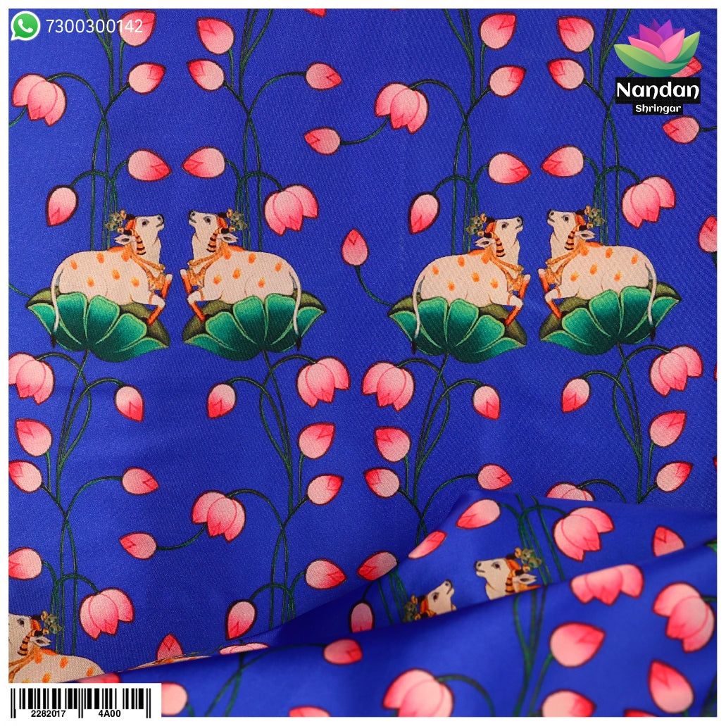 Cow Print Vastra  ( Blue )