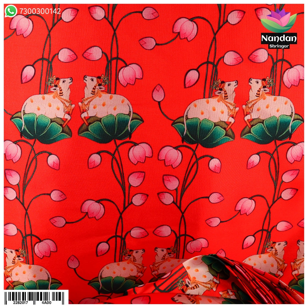 Cow Print Vastra  ( Red )