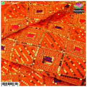 Velvet Chokhana Vastra - Orange
