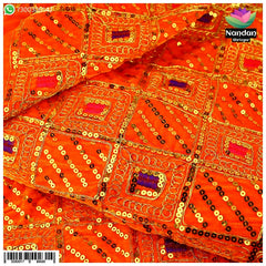 Velvet Chokhana Vastra - Orange