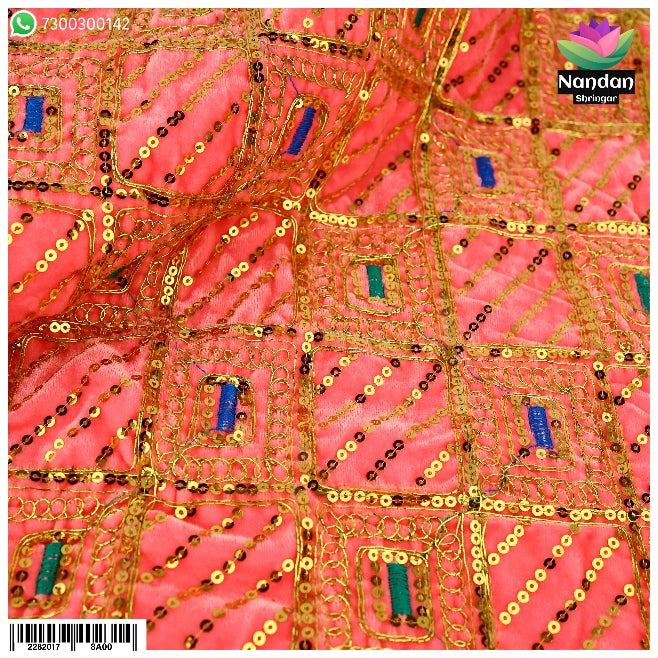 Velvet Chokhana Vastra - Pink