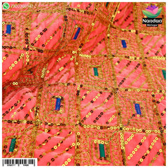 Velvet Chokhana Vastra - Pink