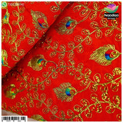 Mayur Zari Kaam Vastra - Red