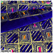 Velvet Chokhana Vastra - Dark Blue