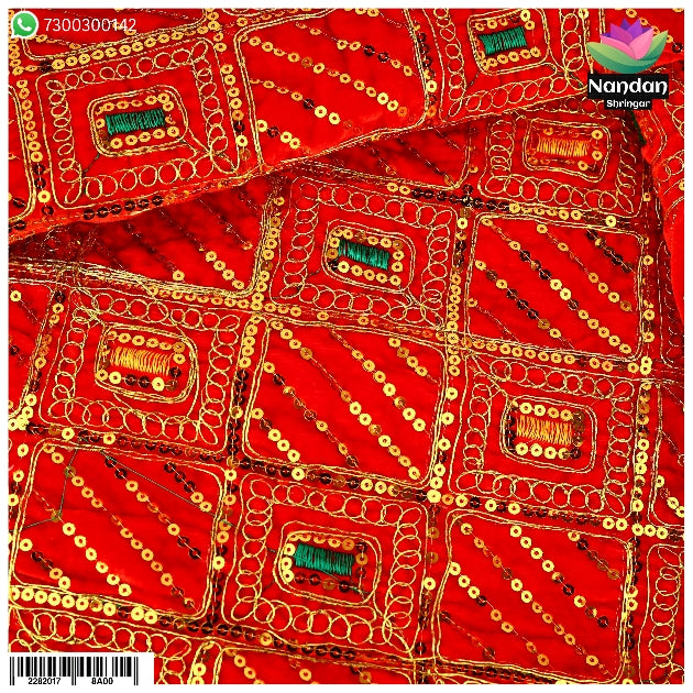 Velvet Chokhana Vastra - Red
