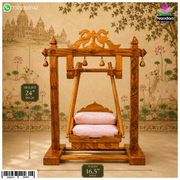 Wooden Hindola Square No.3 by Nandanshringars, showcasing a handcrafted traditional wooden musical instrument with intricate detailing.