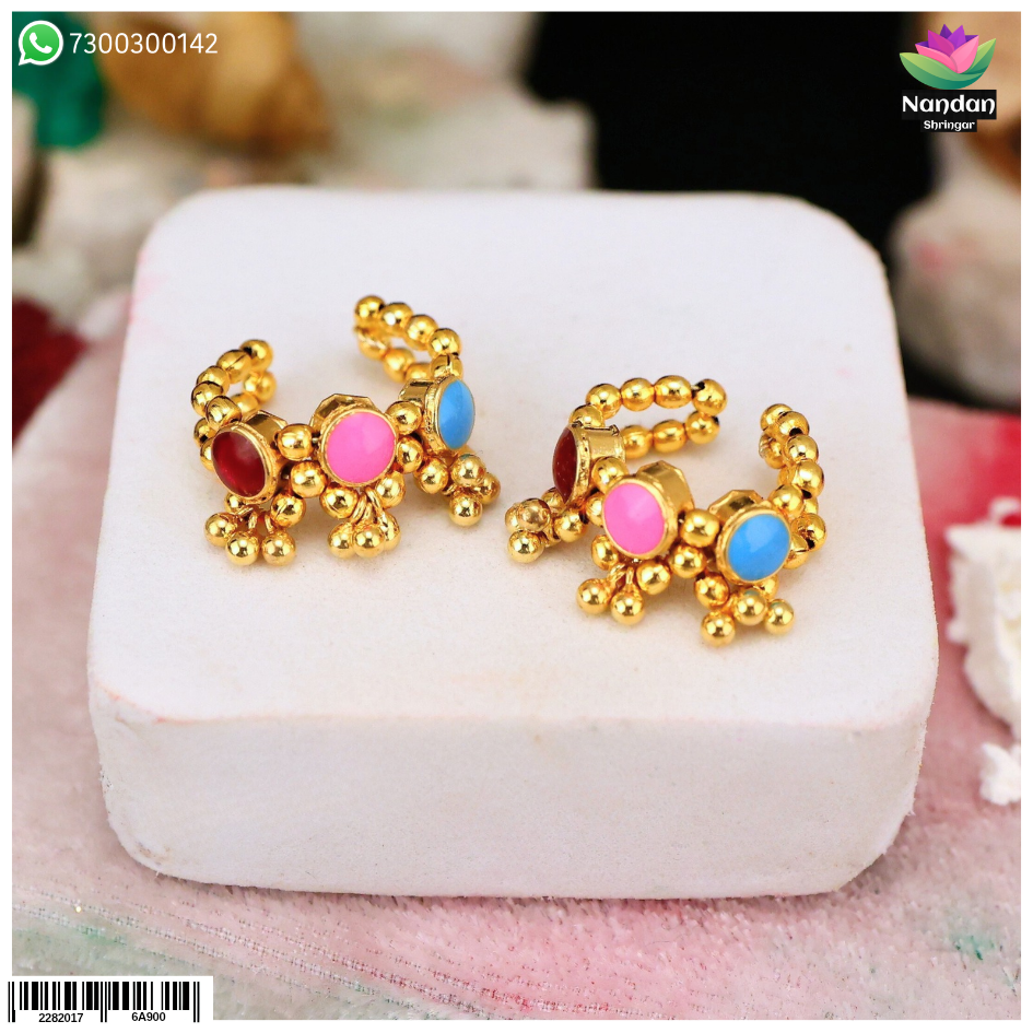 Holi Special Meenakari Soneri Nupur - ( Silver )