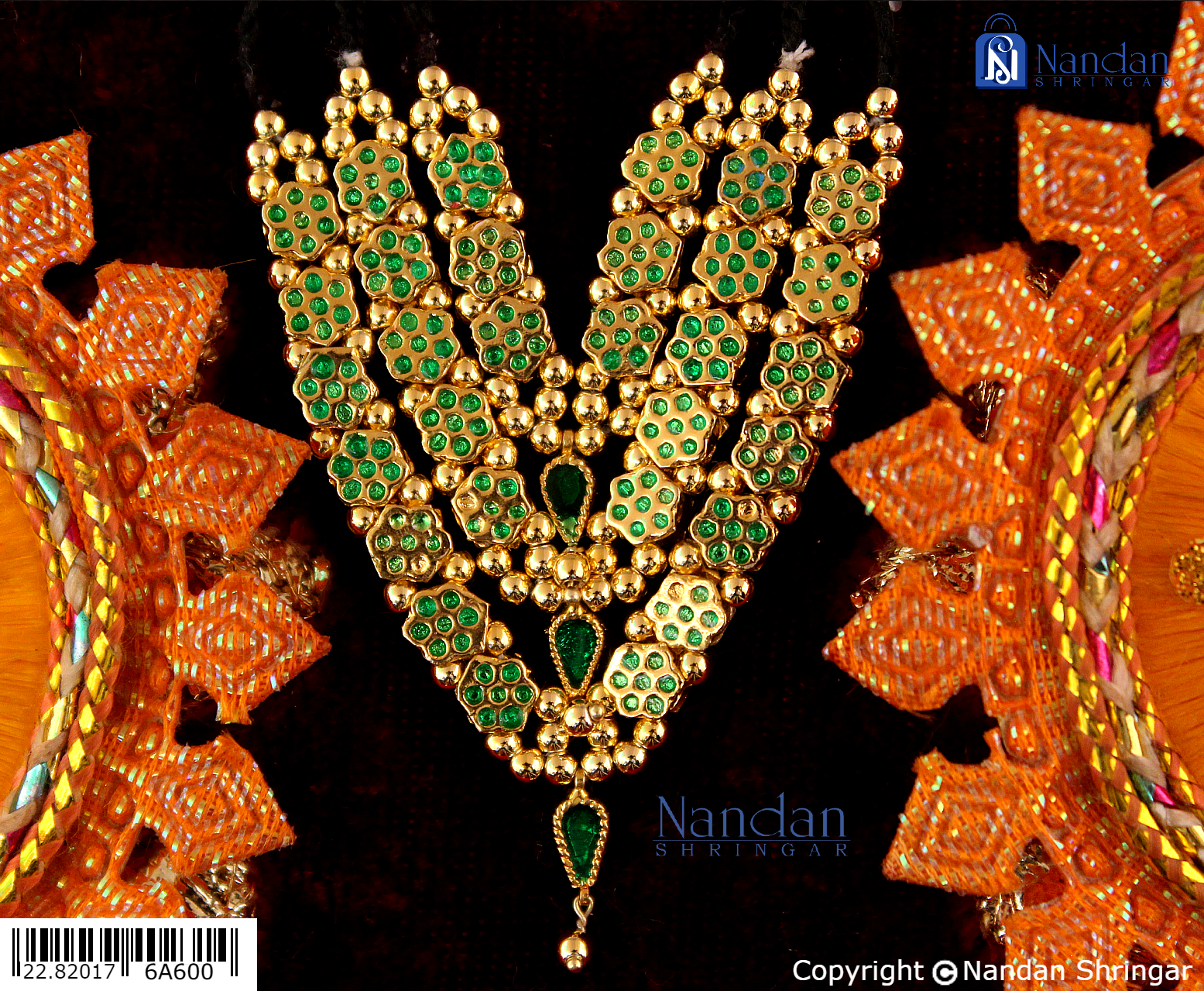 Meenakari Mala Reversible - Red Green