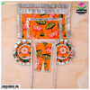 Kamal Print Pankha And Chira Odni - Orange [ Design 1 ]