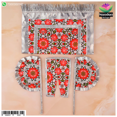 Kamal Print Pankha And Chira Odni - White [ Design 1 ]