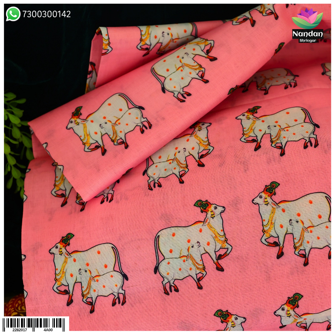 Cow Print Vastra - Pink