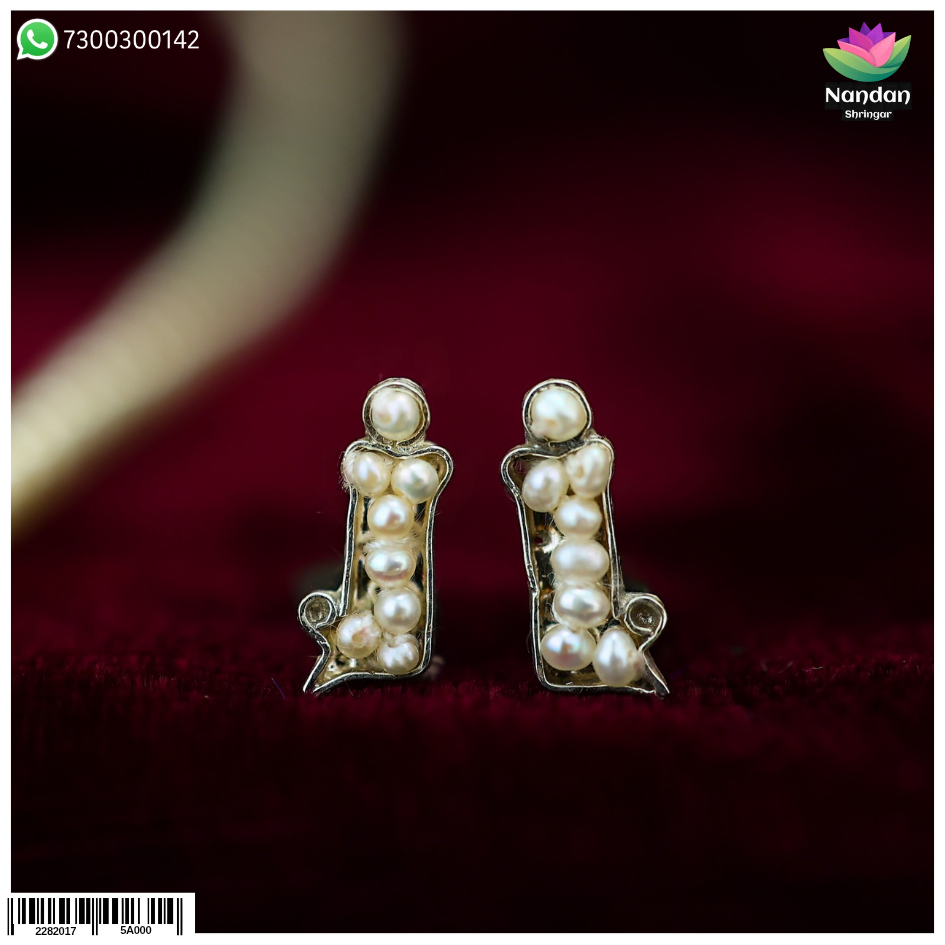 Real Pearl Makrakrit Kundal